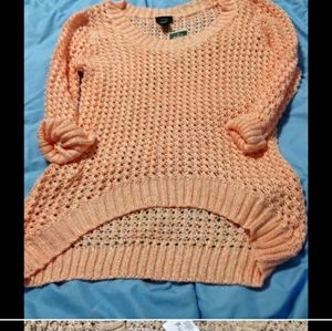 Coral or tan Sweater top new L